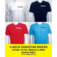 Baju Lengan Pendek V Neck GangSTAR Bikers