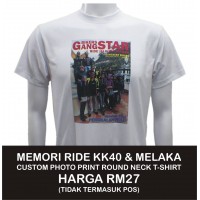 Custom A4 Photo Round-Neck T-Shirt GB Memori Ride KK40